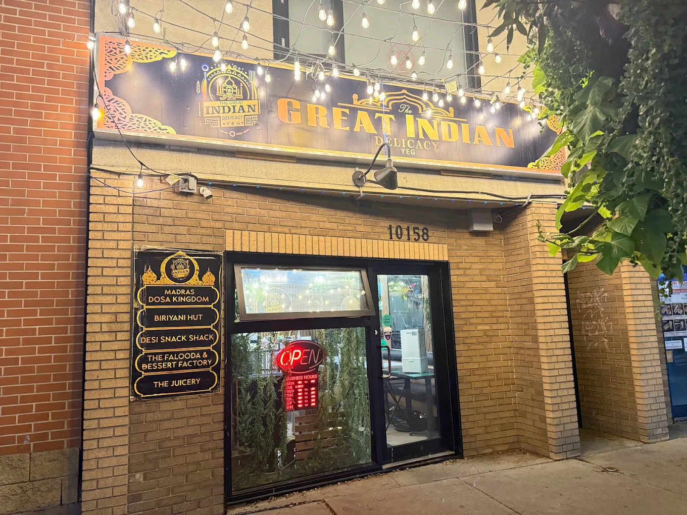 The Great Indian Delicacy YEG restaurant interior - serving Old Strathcona